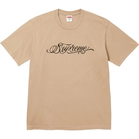 Supreme Script Tee - Khaki