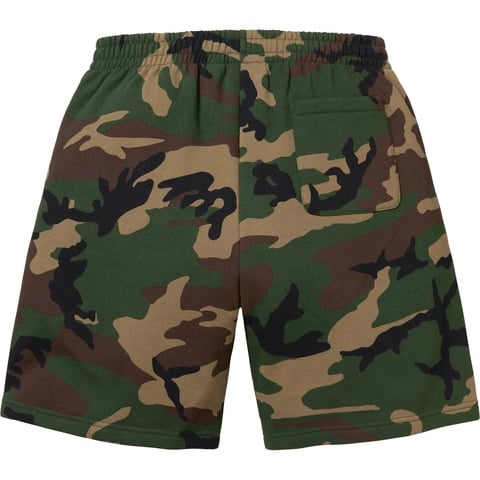 Supreme Small Box Sweatshort - Woodland Camo
