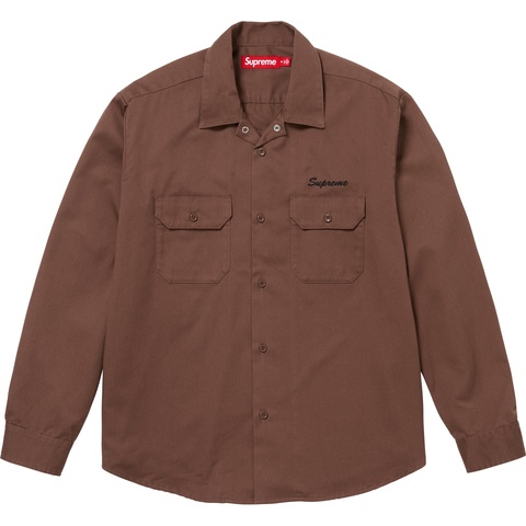 Supreme Snow White Work Shirt - Brown