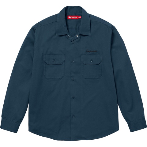 Supreme Snow White Work Shirt - Light Navy