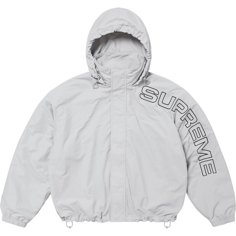 Supreme Spellout Embroidered Track Jacket - Grey
