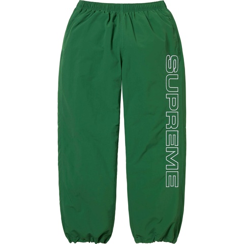Supreme Spellout Embroidered Track Pant - Dark Green
