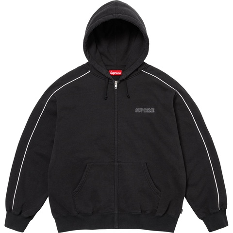 Supreme State Zip Up Hooded Sweatshirt - Black