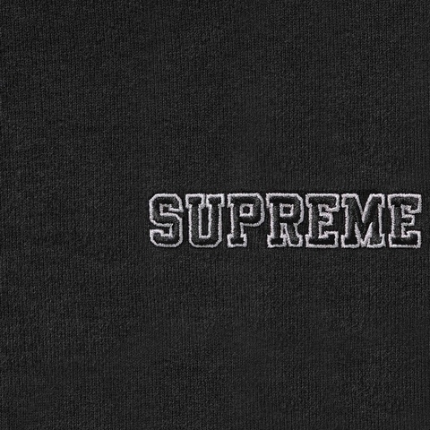 Supreme State Zip Up Hooded Sweatshirt - Black