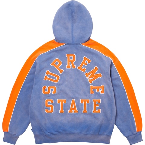 Supreme State Zip Up Hooded Sweatshirt - Washed Royal