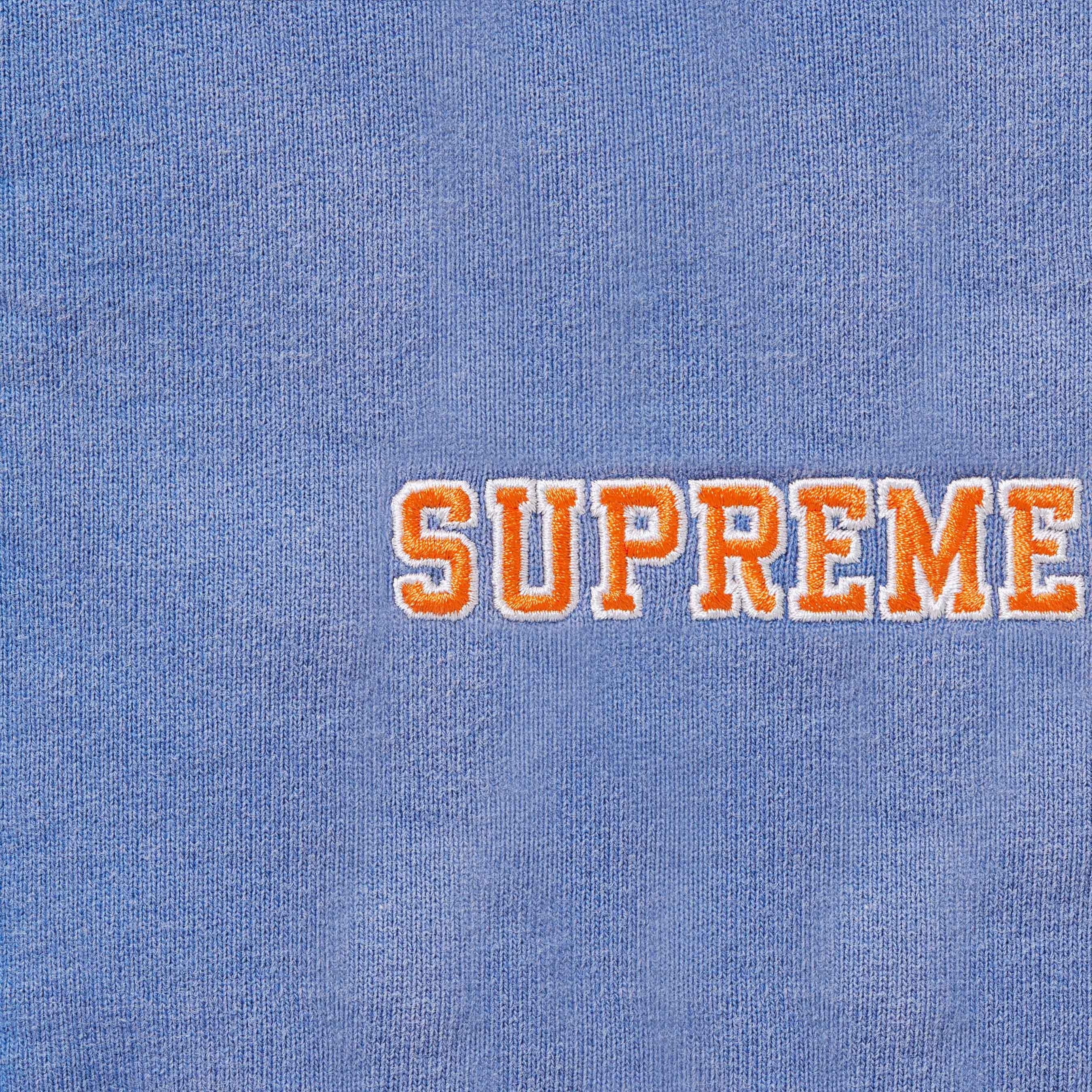 Supreme State Zip Up Hooded Sweatshirt (FW24) - Washed Royal - $188