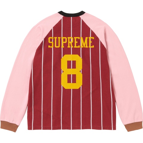 Supreme Stripe Raglan L/S Top - Maroon