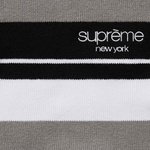 Supreme Stripe Zip L S Polo (FW24) - Black