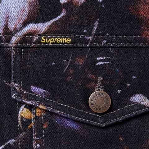Supreme Supreme/Frank Frazetta Faux Shearling Lined Trucker Jacket - Multicolor