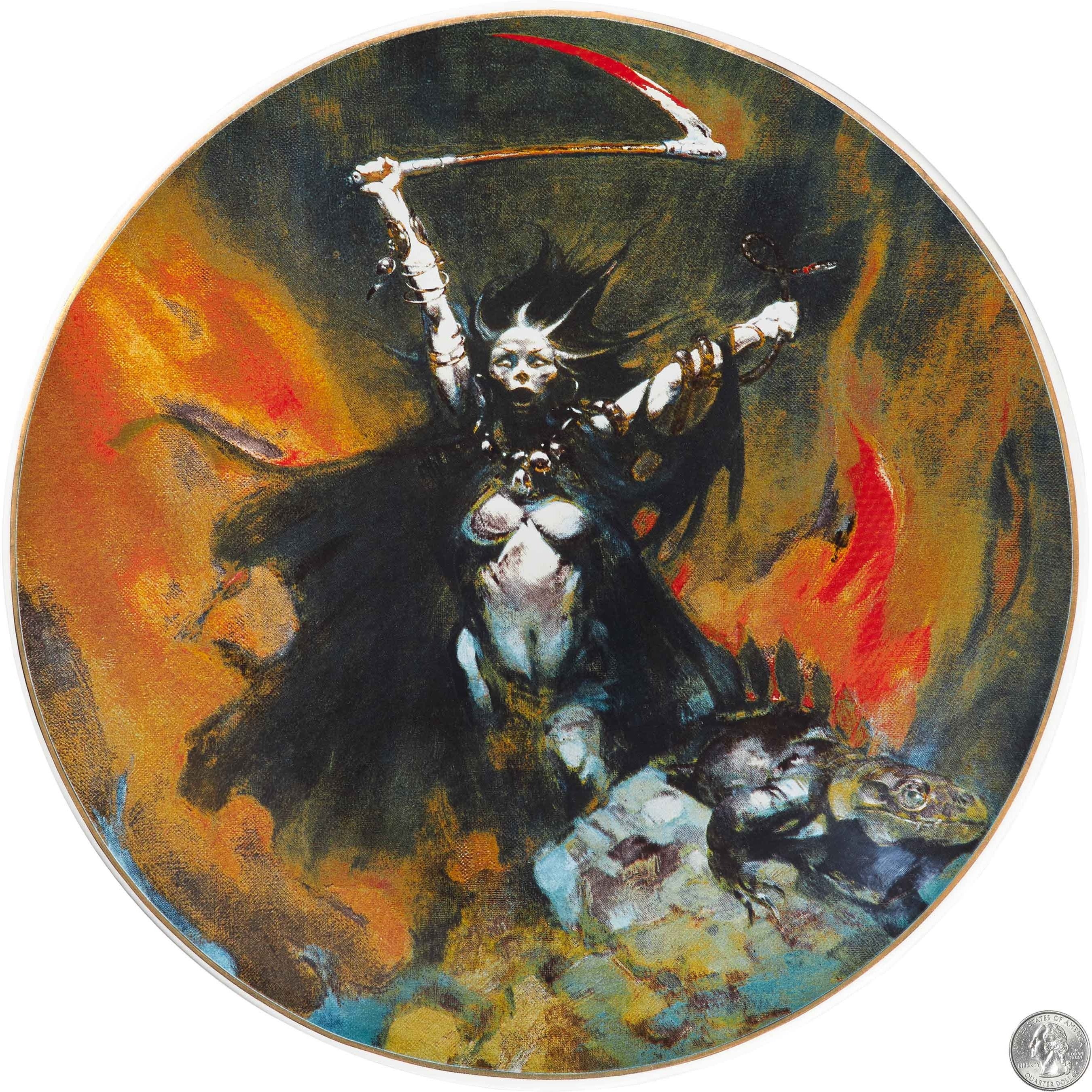 Supreme Supreme Frank Frazetta Large Plate (FW24) - Woman With Scythe - $298