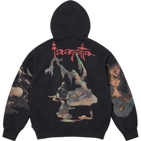 Supreme Supreme/Frank Frazetta Zip Up Hooded Sweatshirt - Black