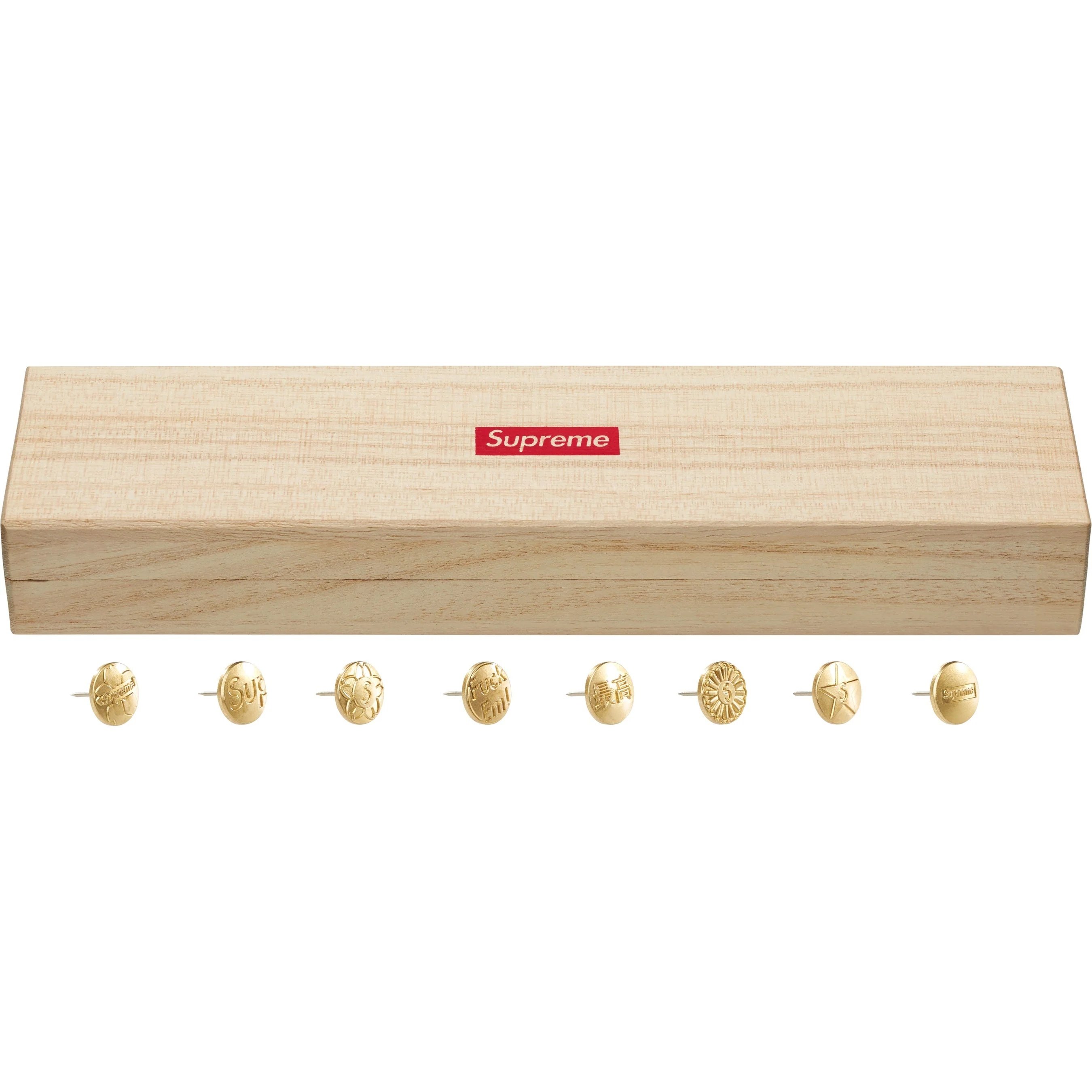 Supreme Supreme CDW Push Pin Set (FW24) - Brass - $32