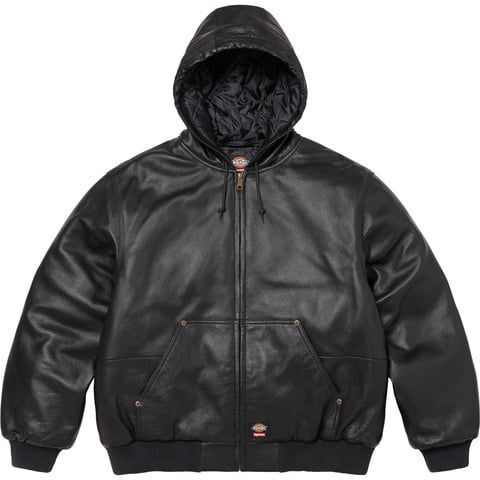 Supreme®/Dickies® Hooded Leather Work Jacket - Supreme