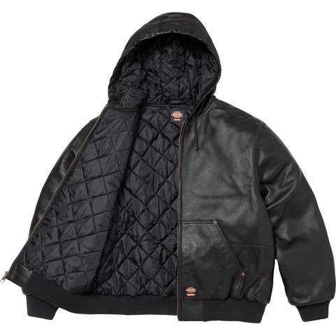 Supreme®/Dickies® Hooded Leather Work Jacket - Supreme