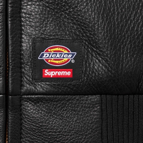 Supreme Supreme®/Dickies® Hooded Leather Work Jacket - Black
