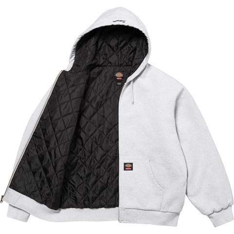 Supreme Supreme®/Dickies® Quilted Lined Zip Up Hooded Sweatshirt - Ash Grey