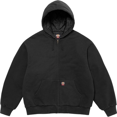 Supreme Supreme®/Dickies® Quilted Lined Zip Up Hooded Sweatshirt - Black