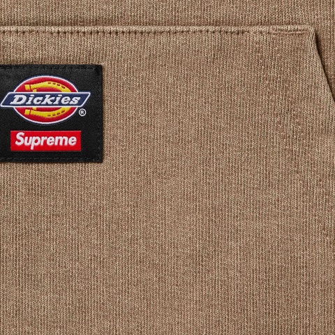 Supreme Supreme®/Dickies® Quilted Lined Zip Up Hooded Sweatshirt - Light Tan