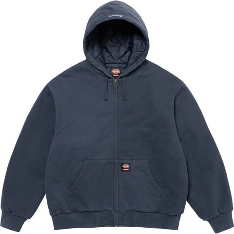 Supreme®/Dickies® Quilted Lined Zip Up Hooded Sweatshirt - Supreme