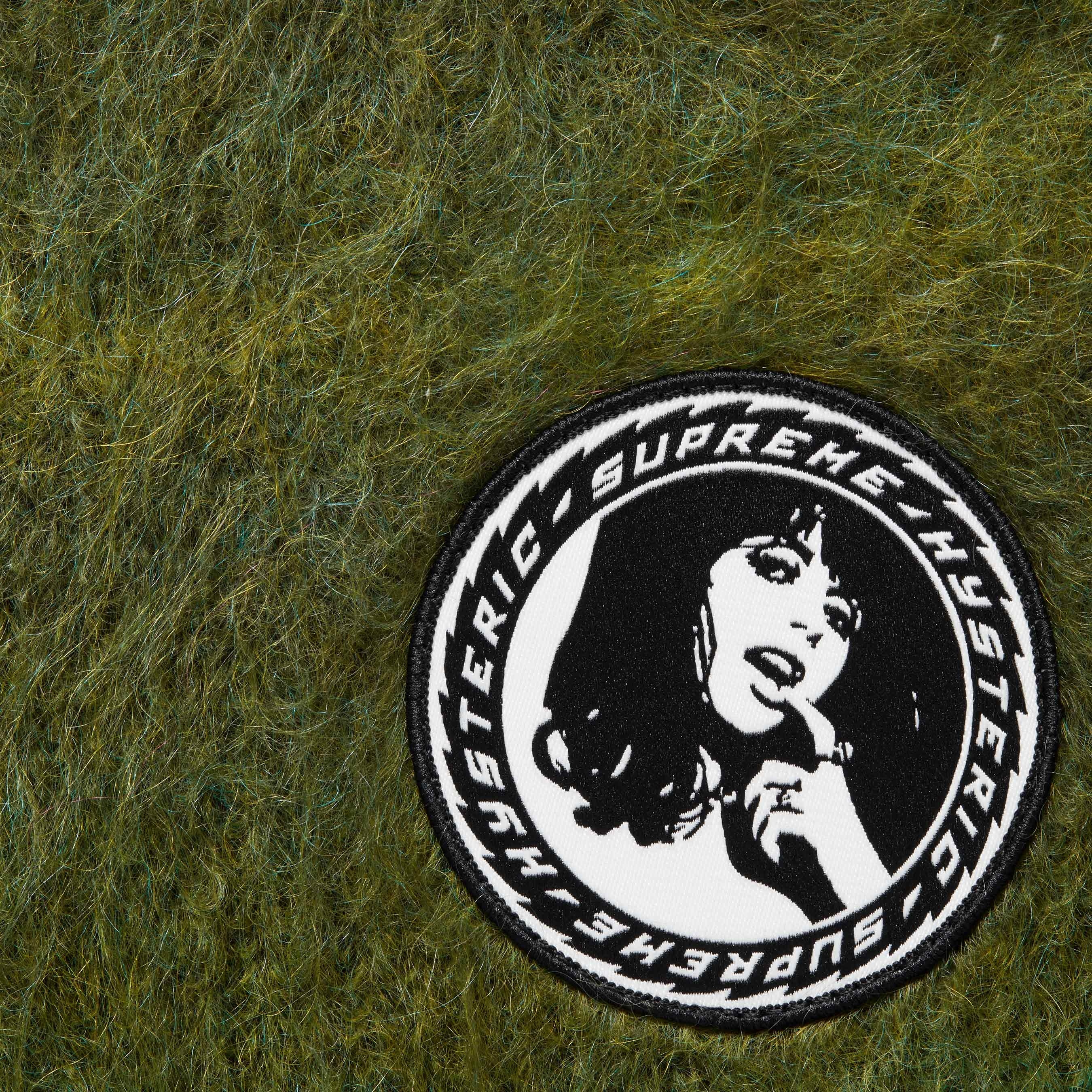 Supreme Supreme HYSTERIC GLAMOUR Mohair Zip Up Hooded Sweater (FW24) - Olive - $298