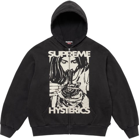 Supreme Supreme®/HYSTERIC GLAMOUR Thermal Lined Zip Up Hooded Sweatshirt - Black