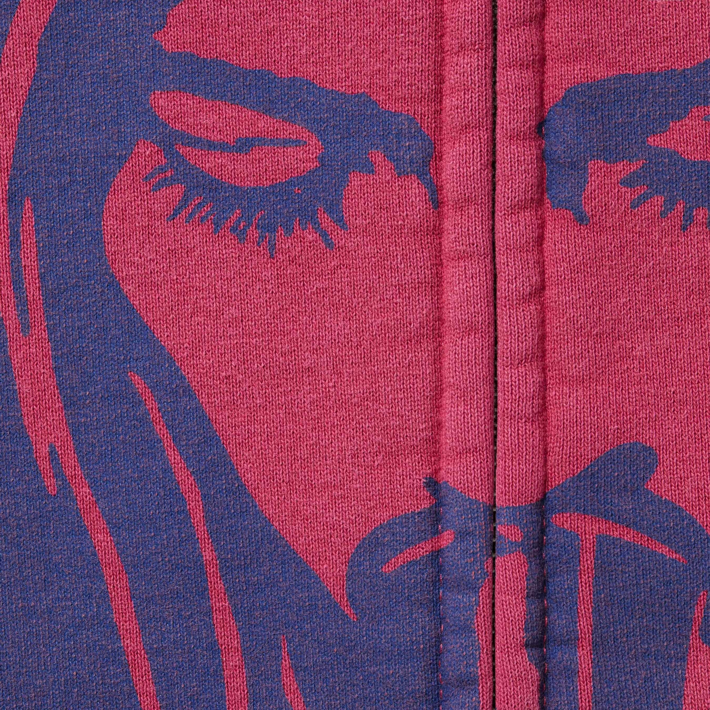 Supreme Supreme HYSTERIC GLAMOUR Thermal Lined Zip Up Hooded Sweatshirt (FW24) - Washed Red - $218