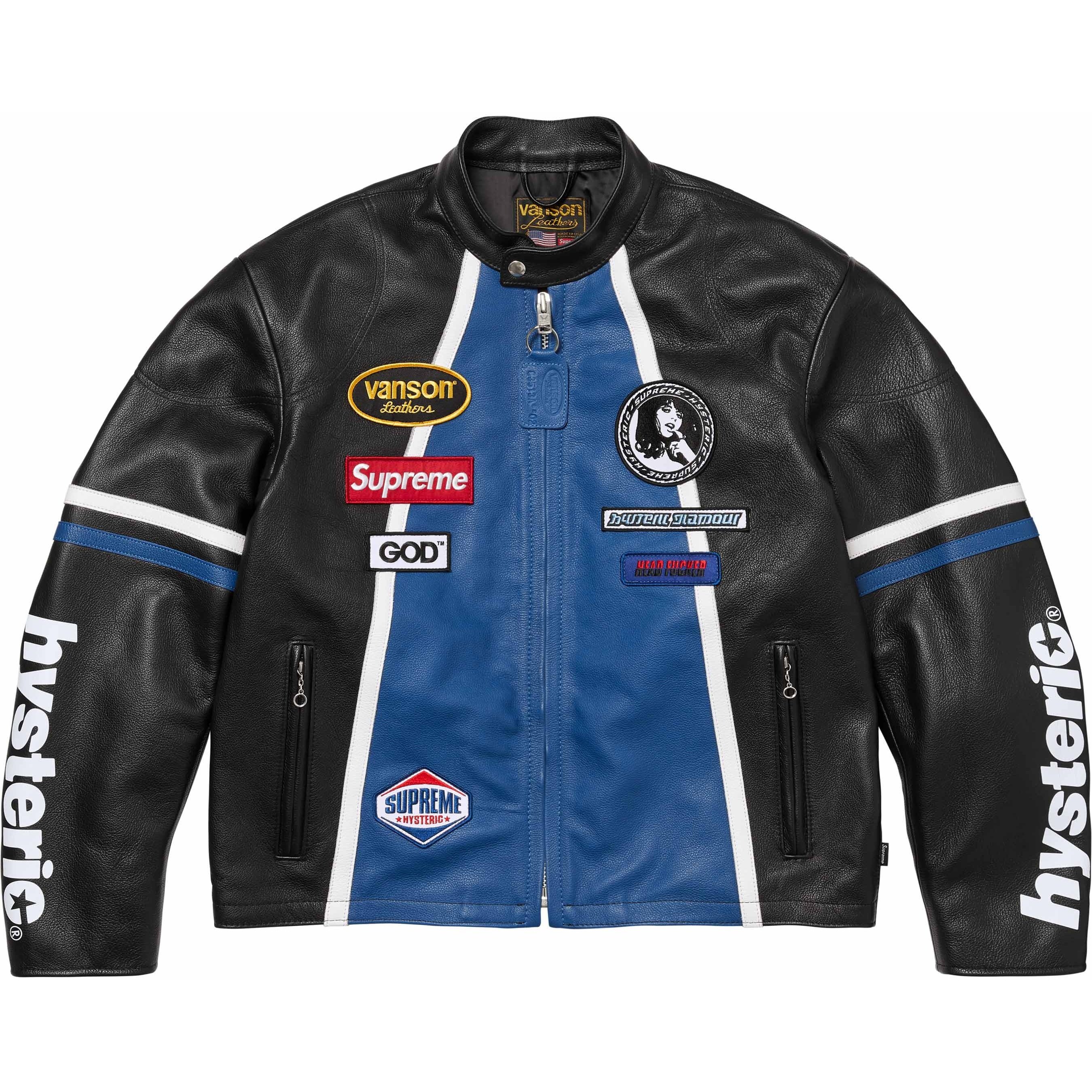 Supreme Supreme HYSTERIC GLAMOUR Vanson Leathers Jacket (FW24) - Black - $1098