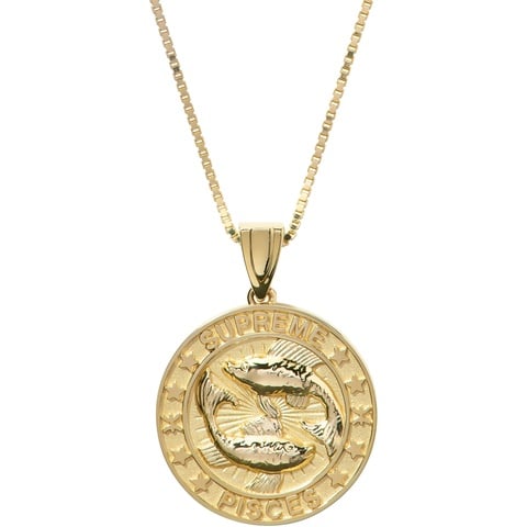 Supreme Supreme®/Jacob&Co 14K Gold Zodiac Pendant - Gold - Pisces