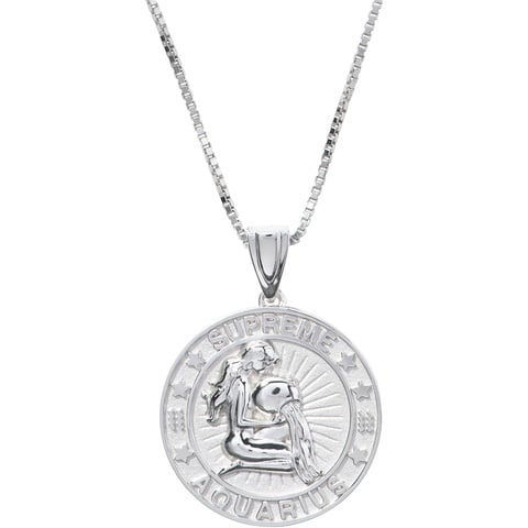 Supreme Supreme®/Jacob&Co Sterling Silver Zodiac Pendant - Silver - Aquarius