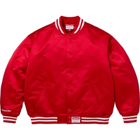 Supreme®/Mitchell & Ness Satin Varsity Jacket - Supreme