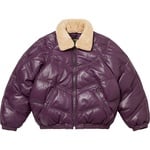 Supreme Supreme Schott Chevron Leather Down Puffer Jacket (FW24) - Purple