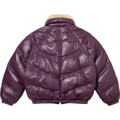希少 Supreme 11aw leather down jacket ダウン Supreme x Schott Chevron Leather Down Puffer Jacket 2colors | eBay