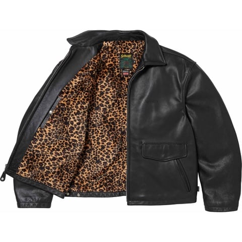 [max］Supreme/Schott Supreme 25FW Supreme®/Schott® Leather Racer Jacket
