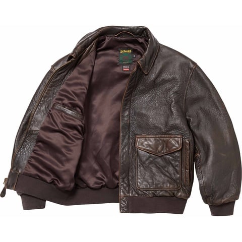 Supreme®/Schott® Snow White Hand-Painted Leather A2 Jacket - Supreme