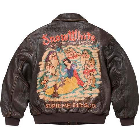 Supreme®/Schott® Snow White Hand-Painted Leather A2 Jacket - Supreme