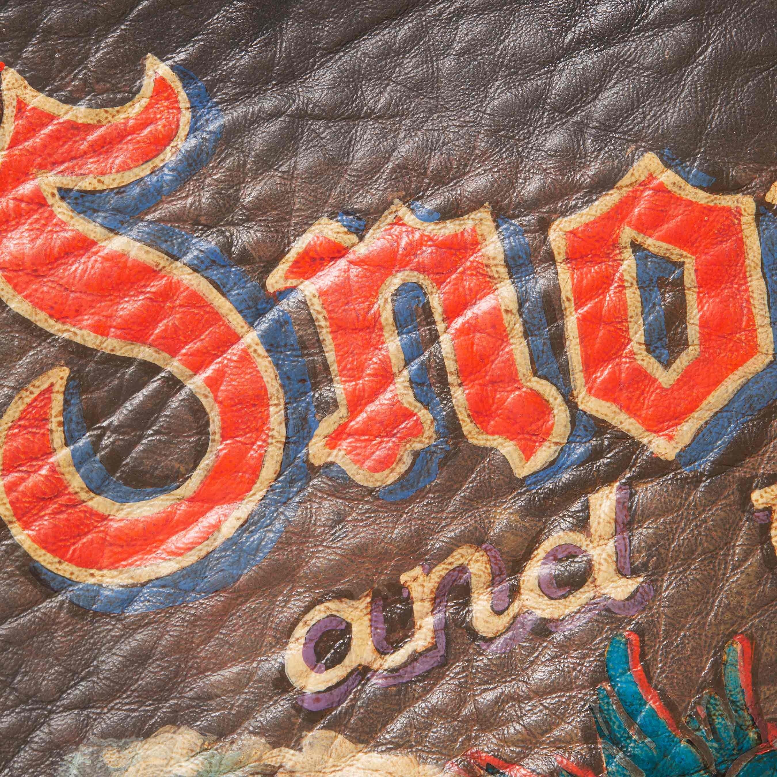 Supreme Supreme Schott Snow White Hand-Painted Leather A2 Jacket (FW24) - Brown - $3998