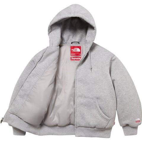 服/ファッション Supreme TheNorth FaceDownFilledZipUpHooded Sweatshirt HeatherGrey Buy Supreme x The North Face Down Filled Zip Up Hooded Sweatshirt