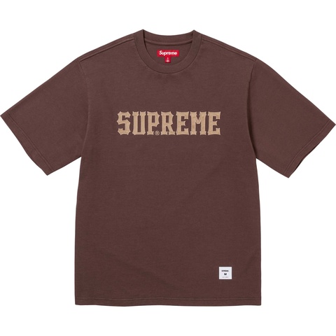 Supreme Twill Appliqué S/S Top - Brown