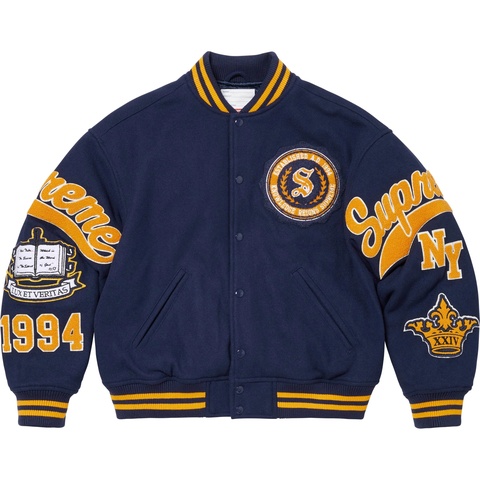 Supreme Veritas Varsity Jacket - Navy
