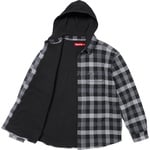 Supreme Waffle Plaid Hooded Shirt (FW24) - Black
