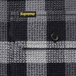 Supreme Waffle Plaid Hooded Shirt (FW24) - Black