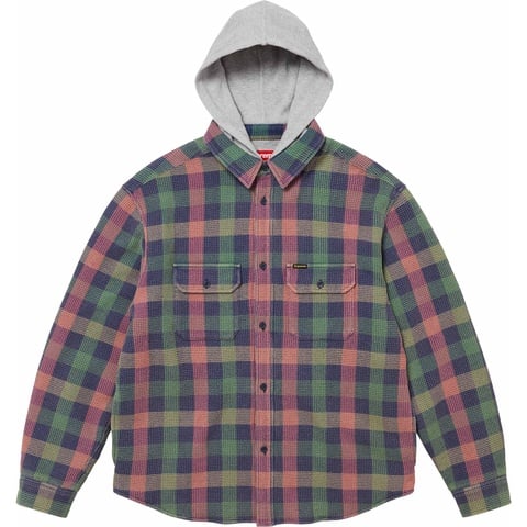 Waffle Plaid Hooded Shirt - fall/winter 2024 - Supreme