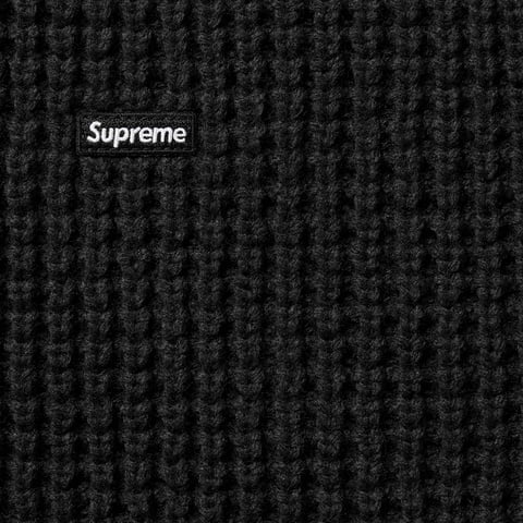 Supreme Waffle Small Box Sweater - Black