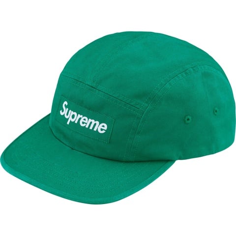 Supreme Washed Chino Twill Camp Cap - Green