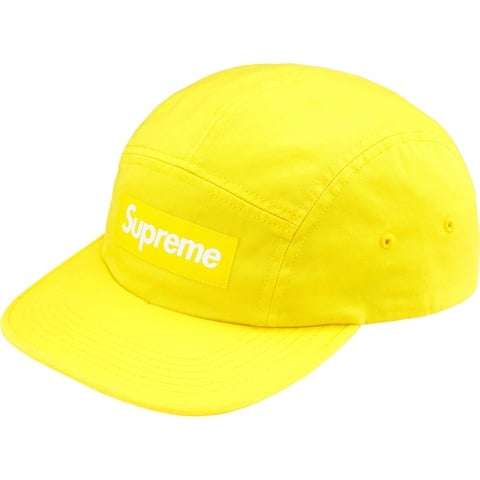 Supreme Washed Chino Twill Camp Cap - Yellow