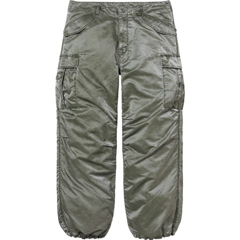 Supreme Washed Flight Satin Cargo Pant - Olive