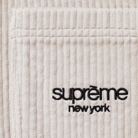 Supreme Wide Wale Corduroy Snap Shirt - Stone