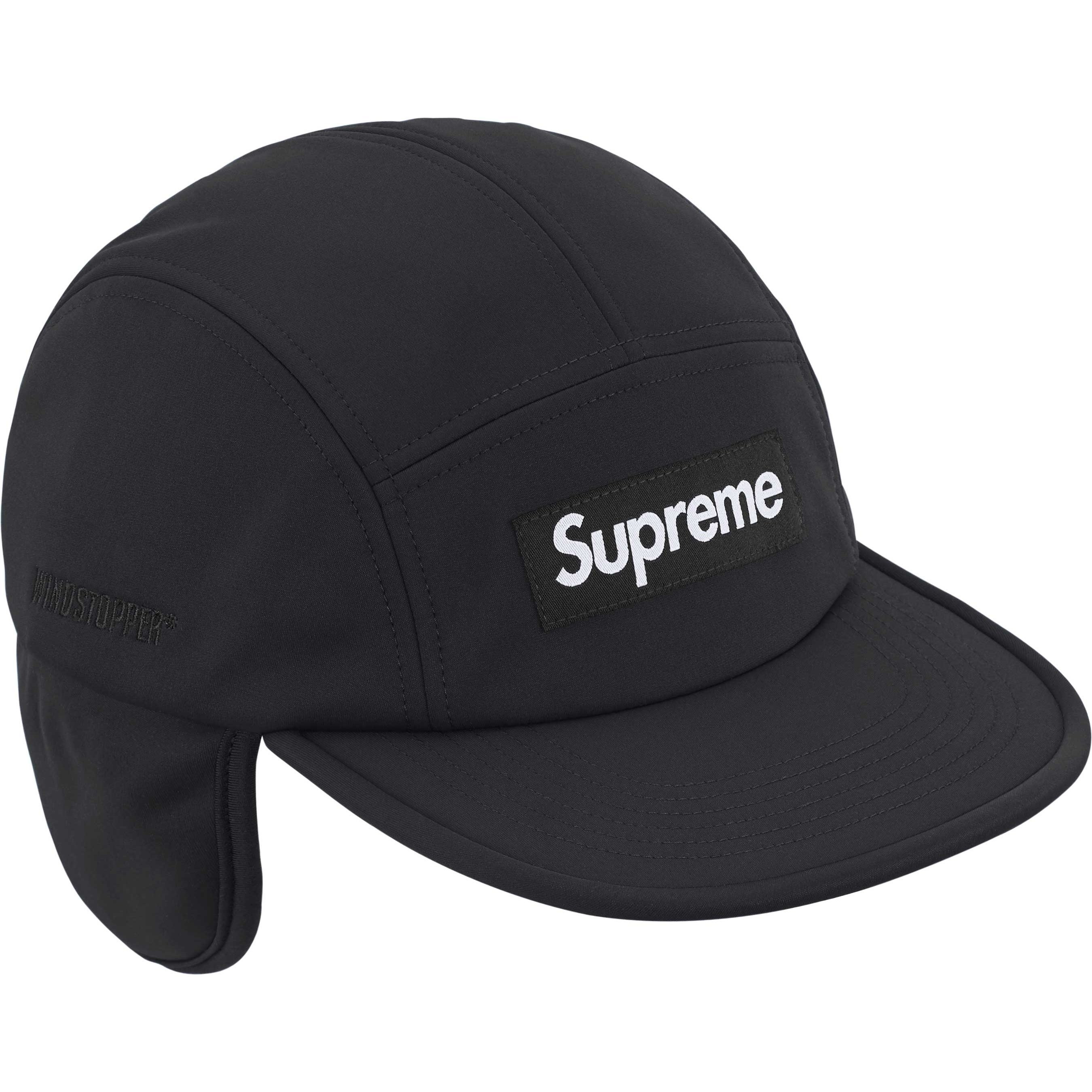 Supreme WINDSTOPPER Earflap Camp Cap (FW24) - Black - $60