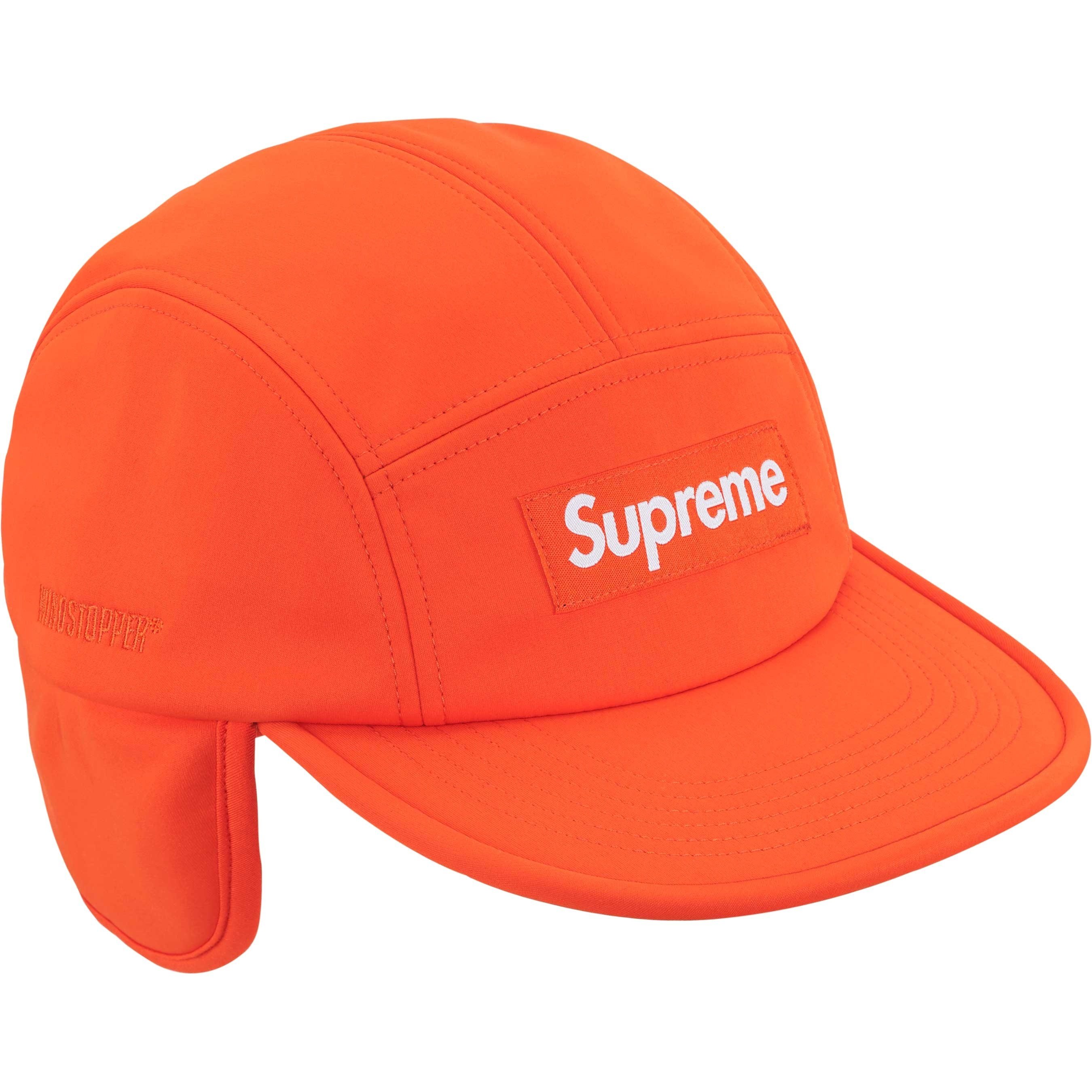 Supreme WINDSTOPPER Earflap Camp Cap (FW24) - Orange - $60