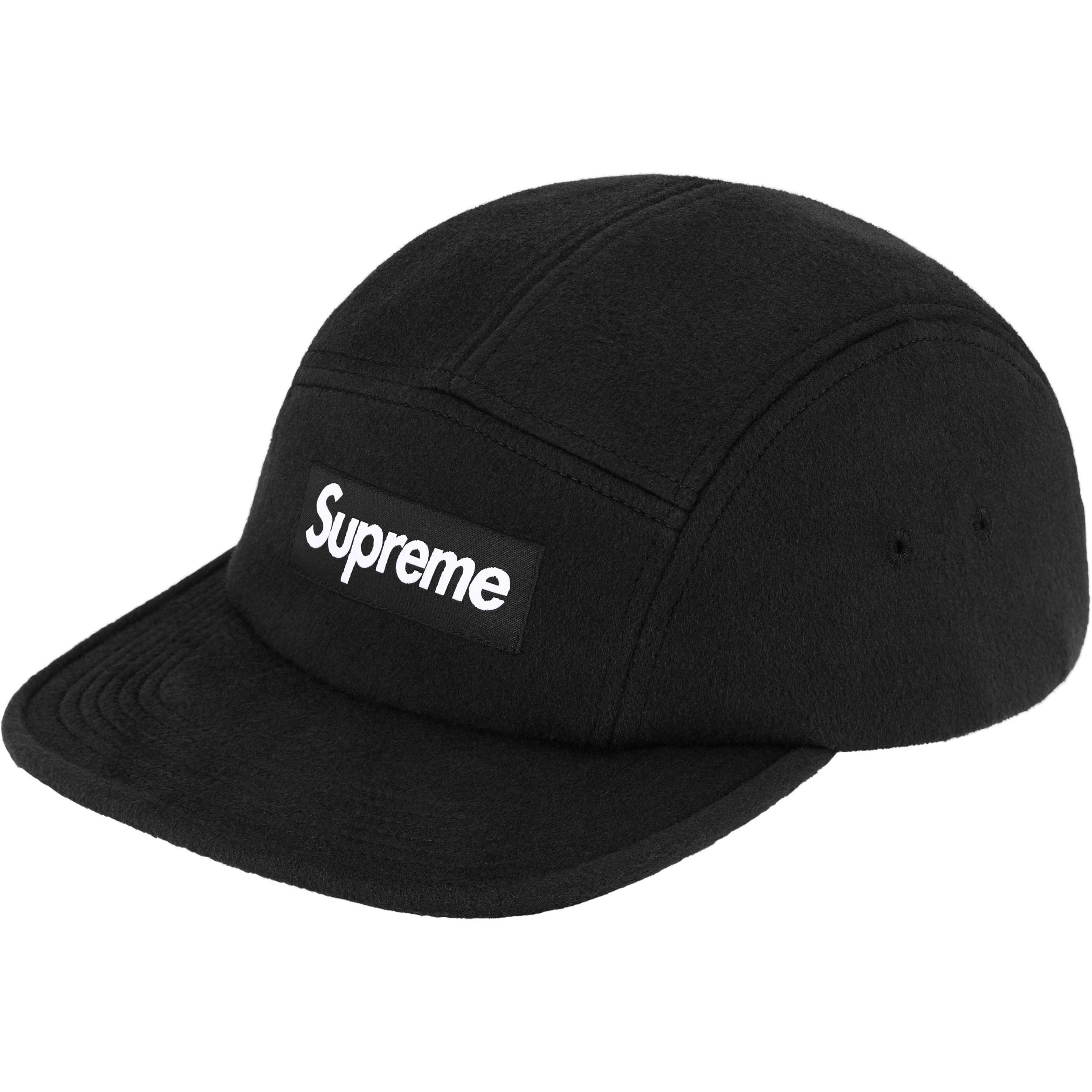 Supreme Wool Camp Cap (FW24) - Black - $58